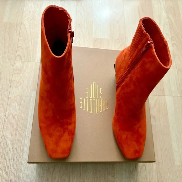 Charlotte Stone “Stickley” Suede Ankle Boots, Size 8 (New in box) - Picture 6 of 6